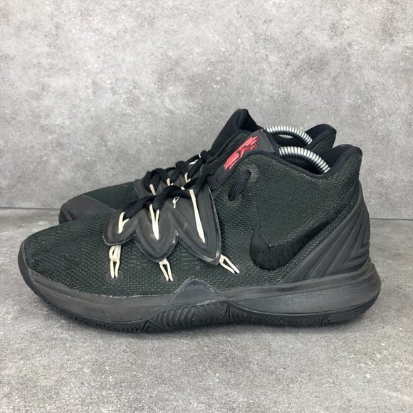 Nike GS Kyrie 5 High Top Sneakers, AQ2456-016, Black Red, Youth 6 - Picture 4 of 9